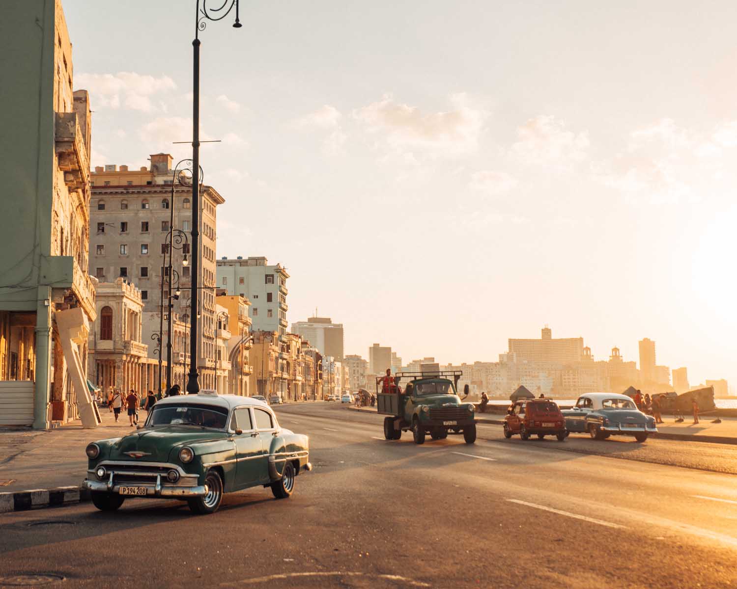 Malecon Sunset in Havana Cuba