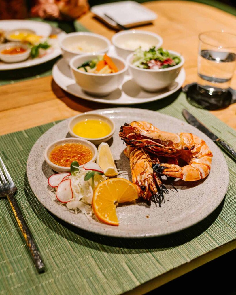 Seafood dinner Six Senses Yao Noi Thailand hotel