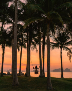 tropical sunset Ritz Carlton Reserve Phulay Bay
