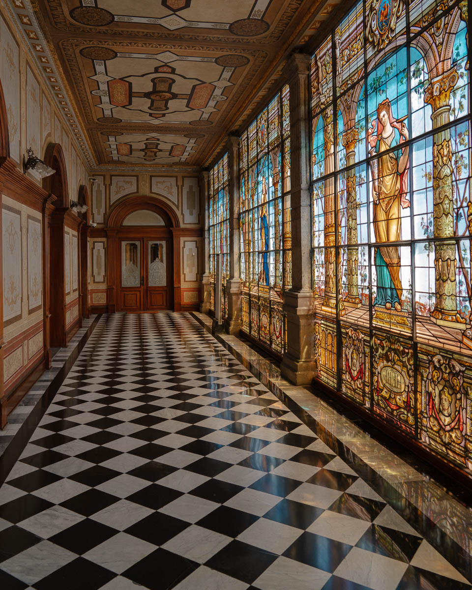 stained glass windows Chapultepec castle mexico