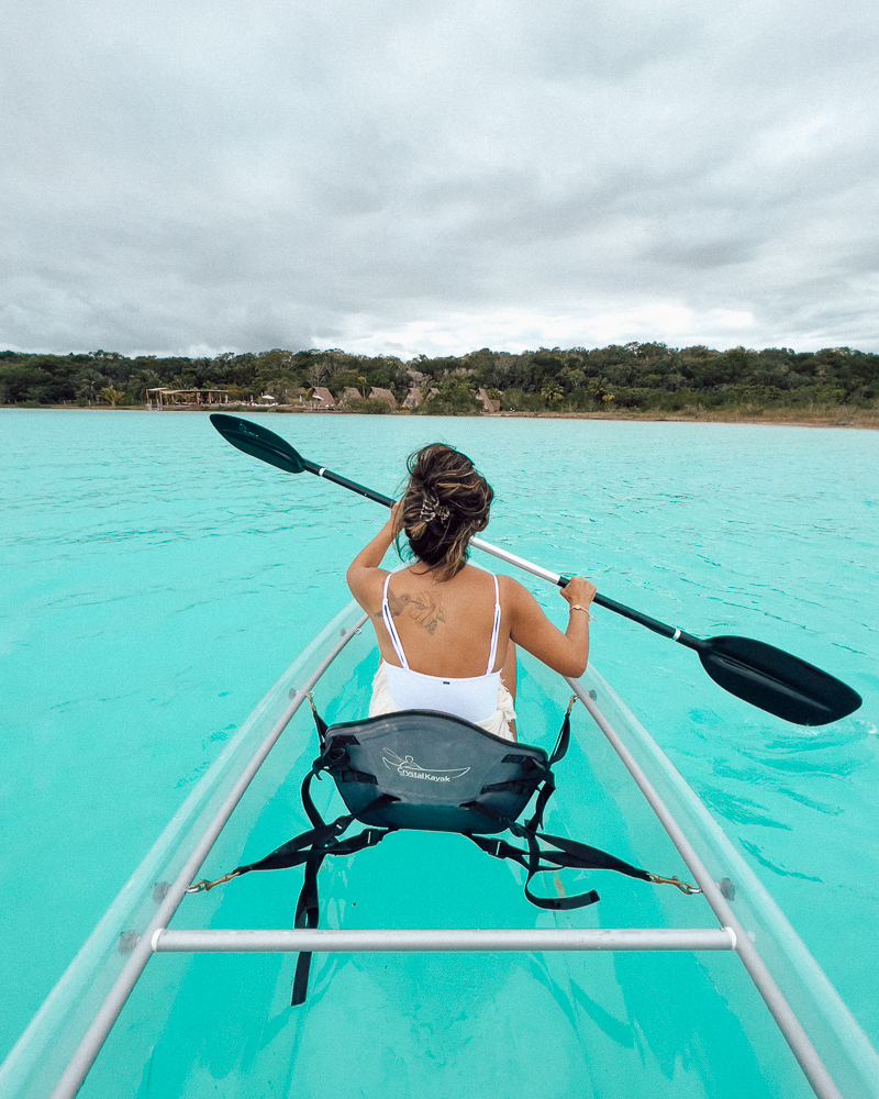Kayaking Bacalar lagoon mexico