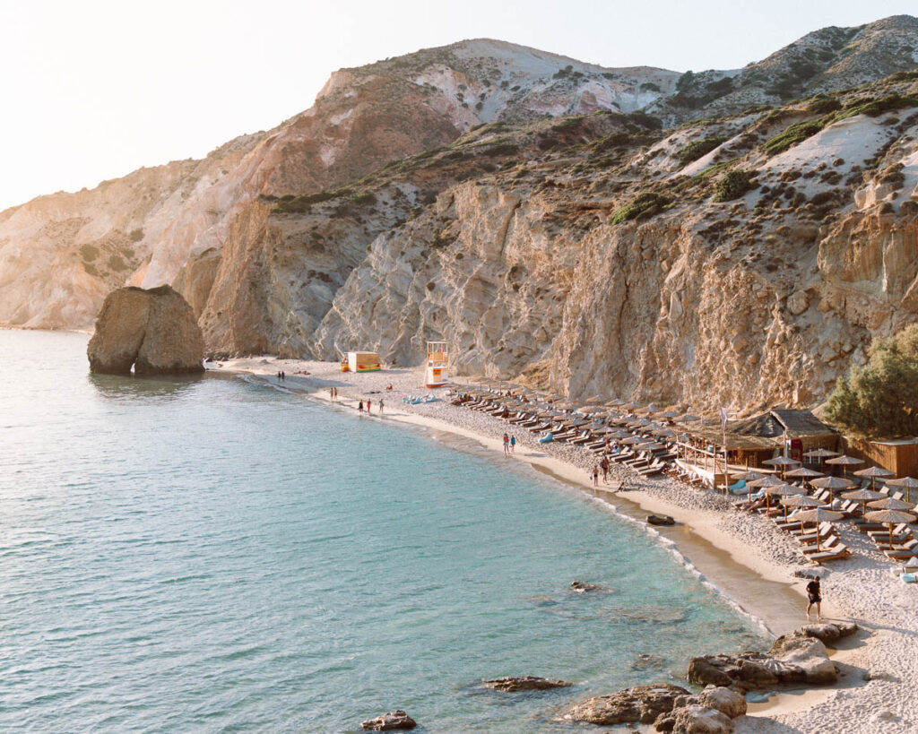 Best beaches Milos,  Firiplaka Beach Milos, Greek Islands
