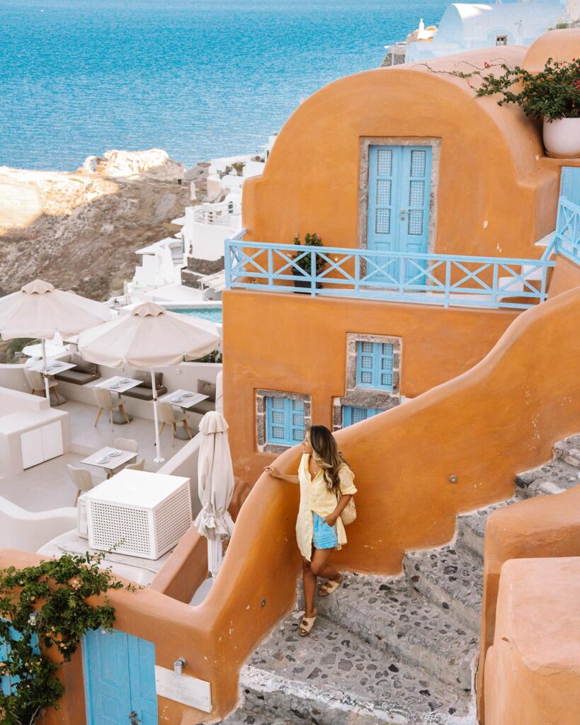 Orange House santorini, Adriana Maria, Best instagram spots in Santorini