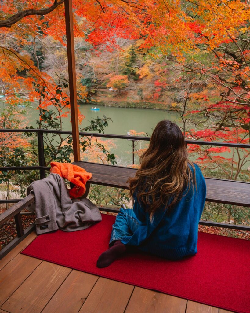 Arashiyama Kyoto japan autumn leaves