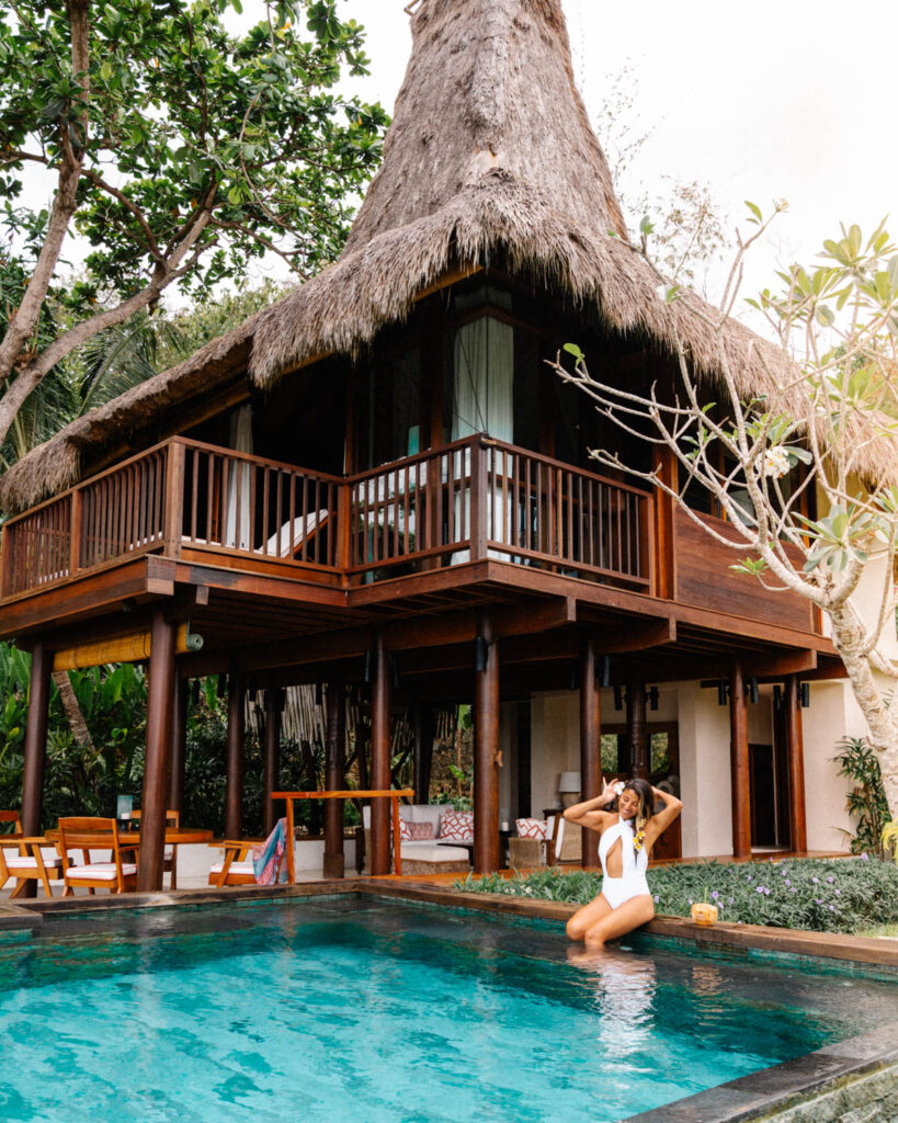 luxury private villa and pool at Nihi Sumba resort
