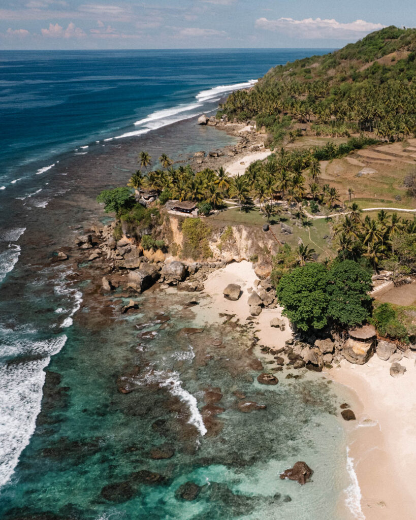 tropical coastline of Sumba Indonesia 