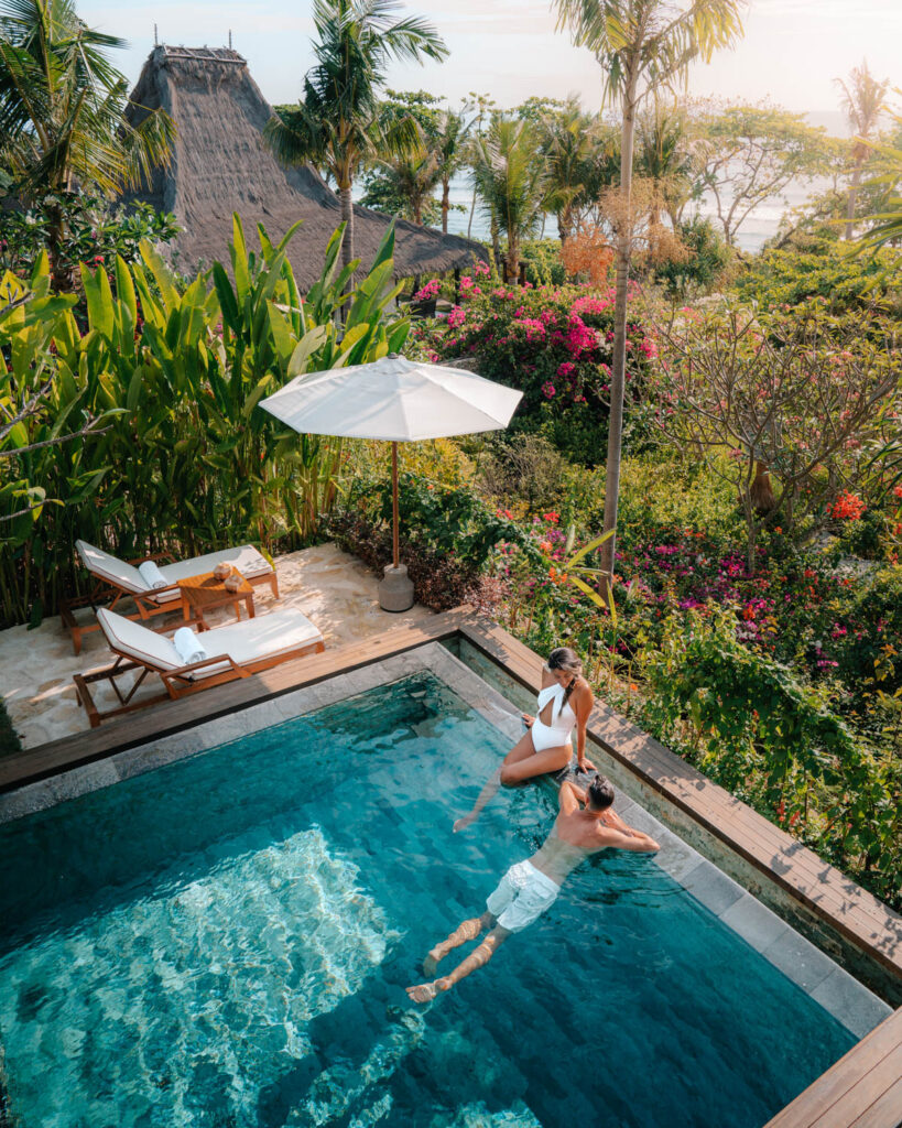 luxury private villa pool at Nihi Sumba Resort Indonesia 