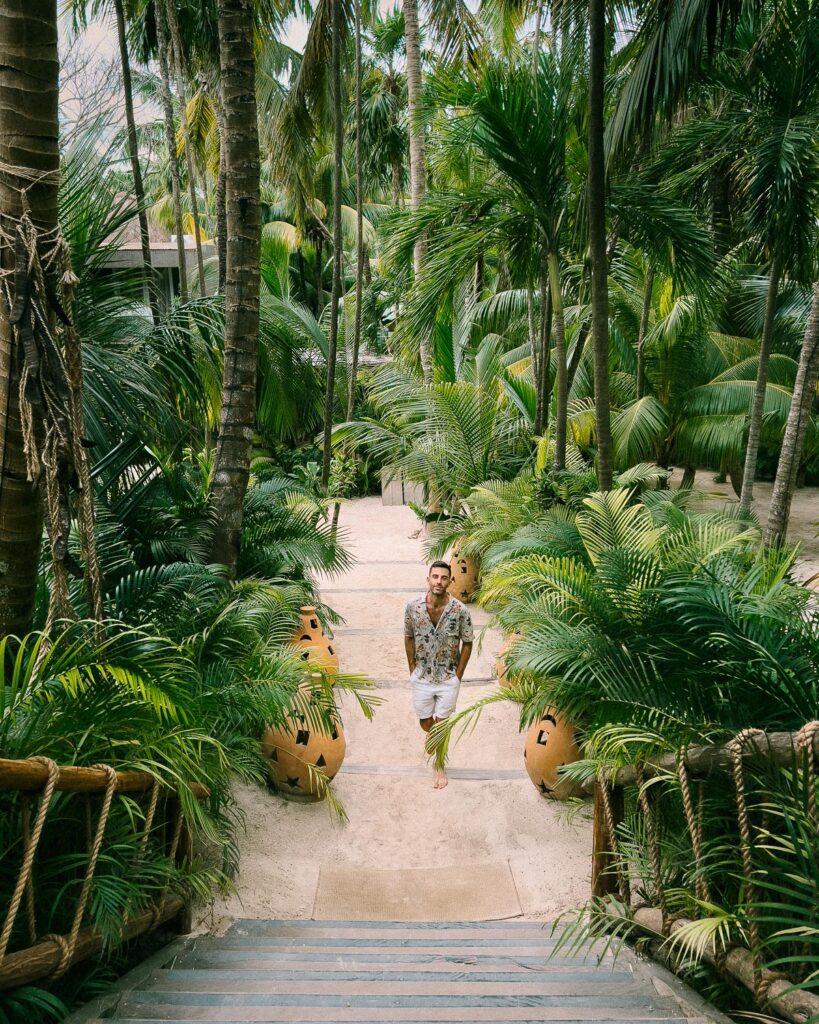 Tropical jungle at Nomade tulum hotel