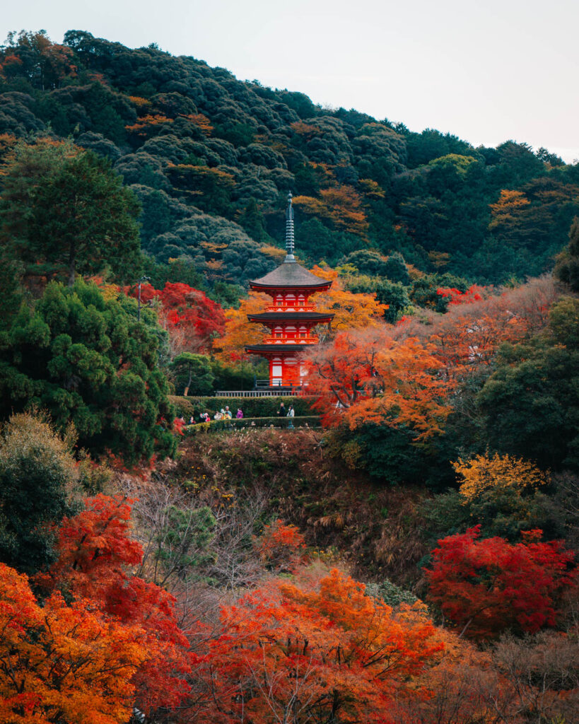 kyumizu dera kyoto during autumn 