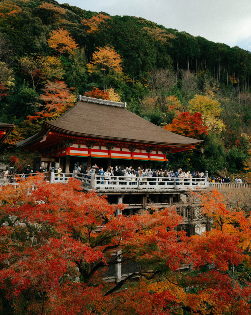kyumizu dera kyoto during autumn 