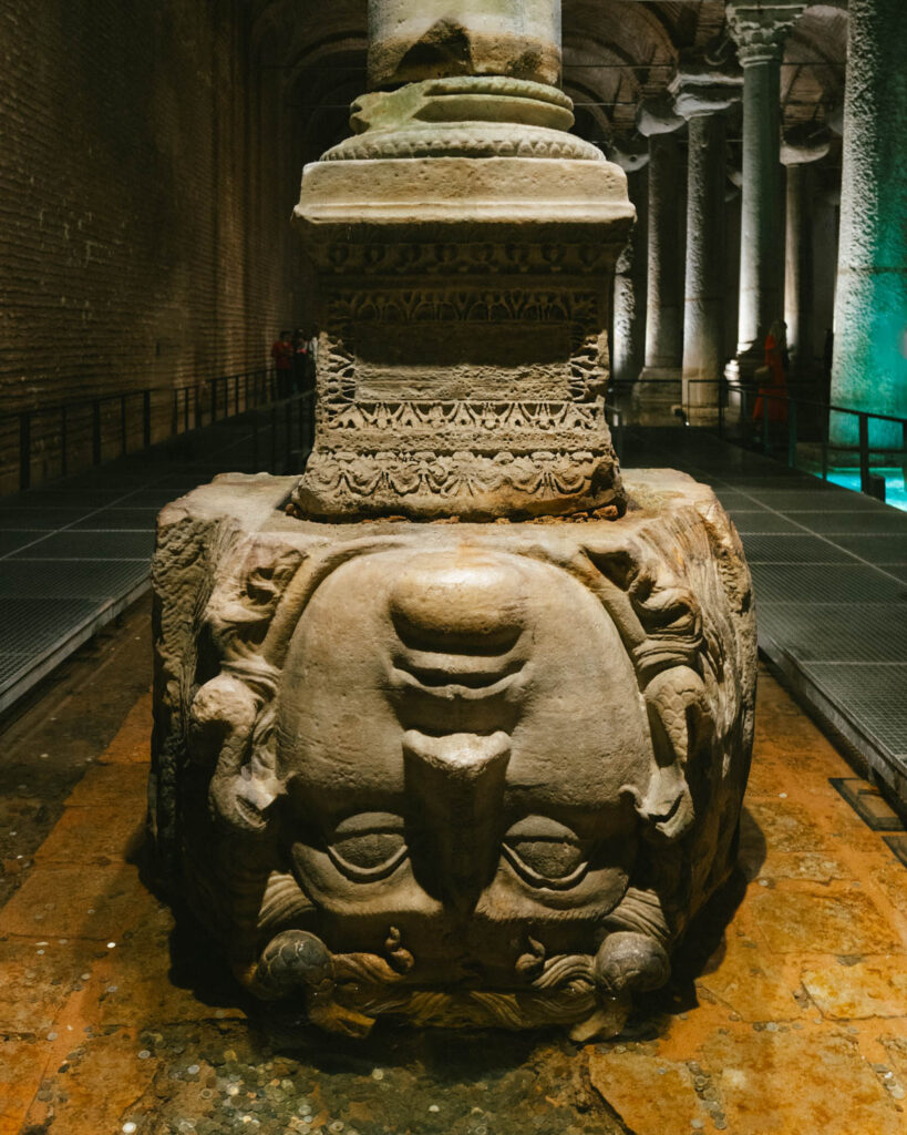 Medusas head at Basilica cistern 
