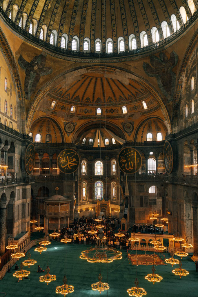 interior of Hagia Sophia sultanahmet