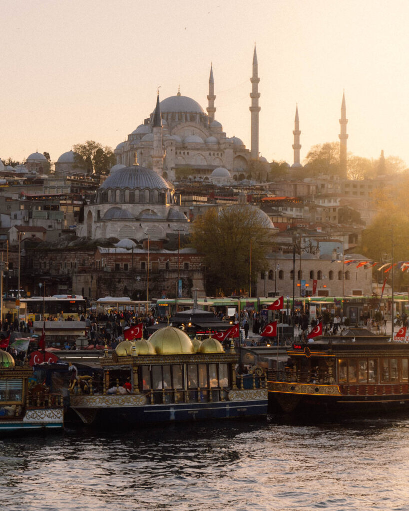 Things to do in Istanbul - sunset on Galata Bridge