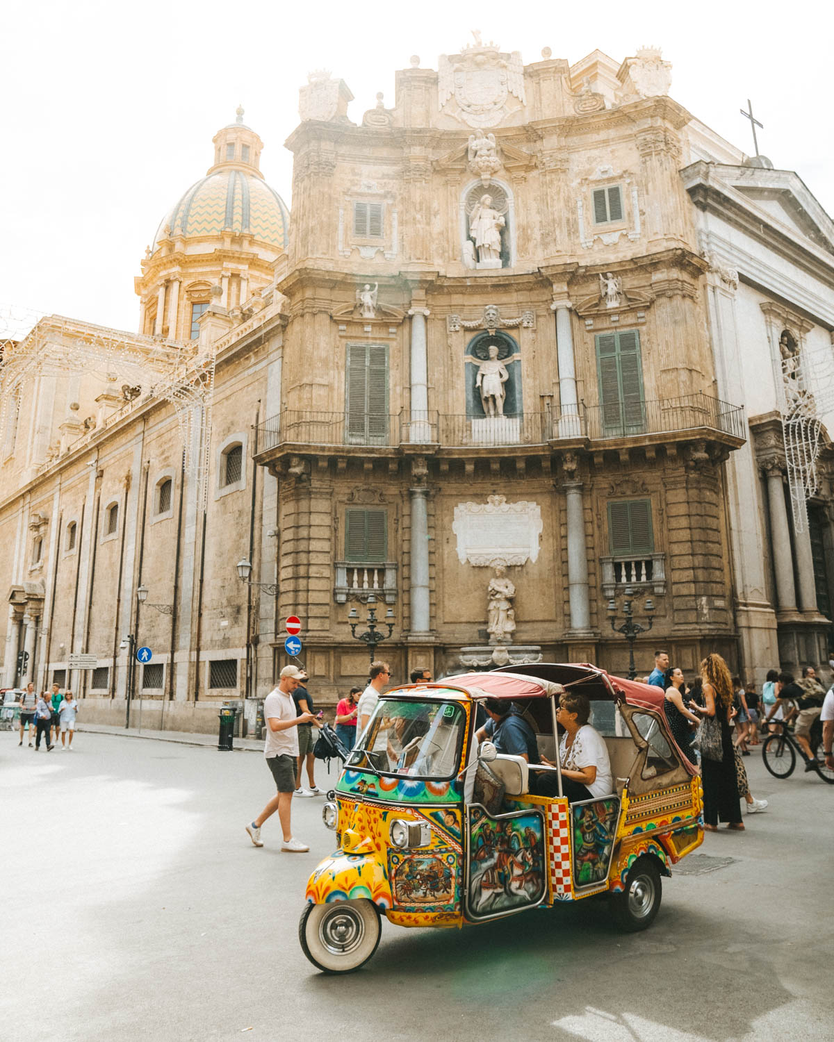 street scene in palermo sicily