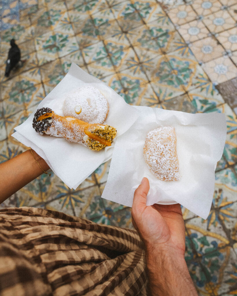 must try food in Sicily- cannoli & Genovesi