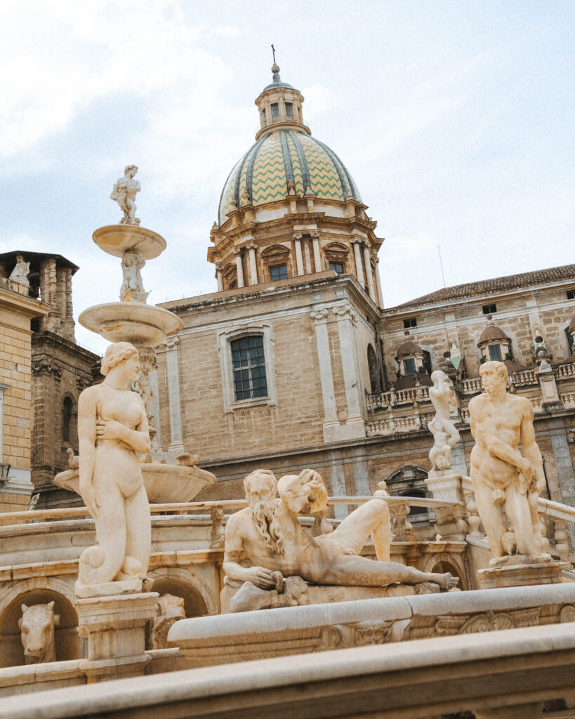 Beautiful fountain in Palermo Sicily