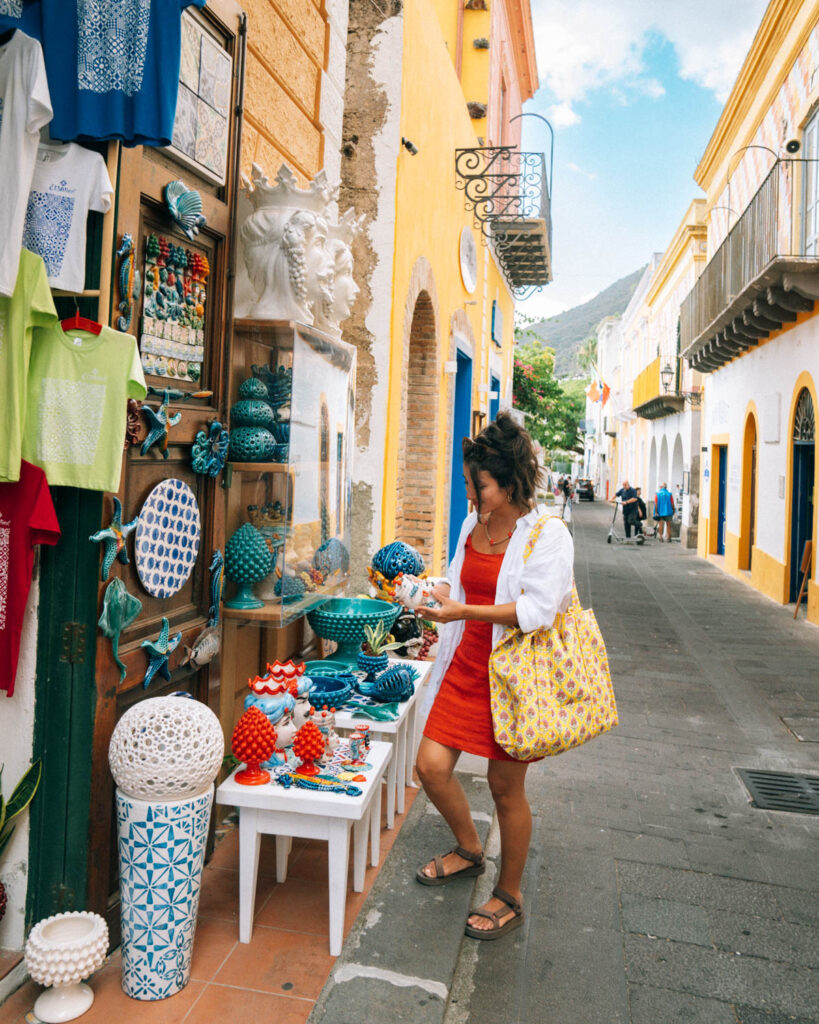 streets of santa marina slanina eolie islands