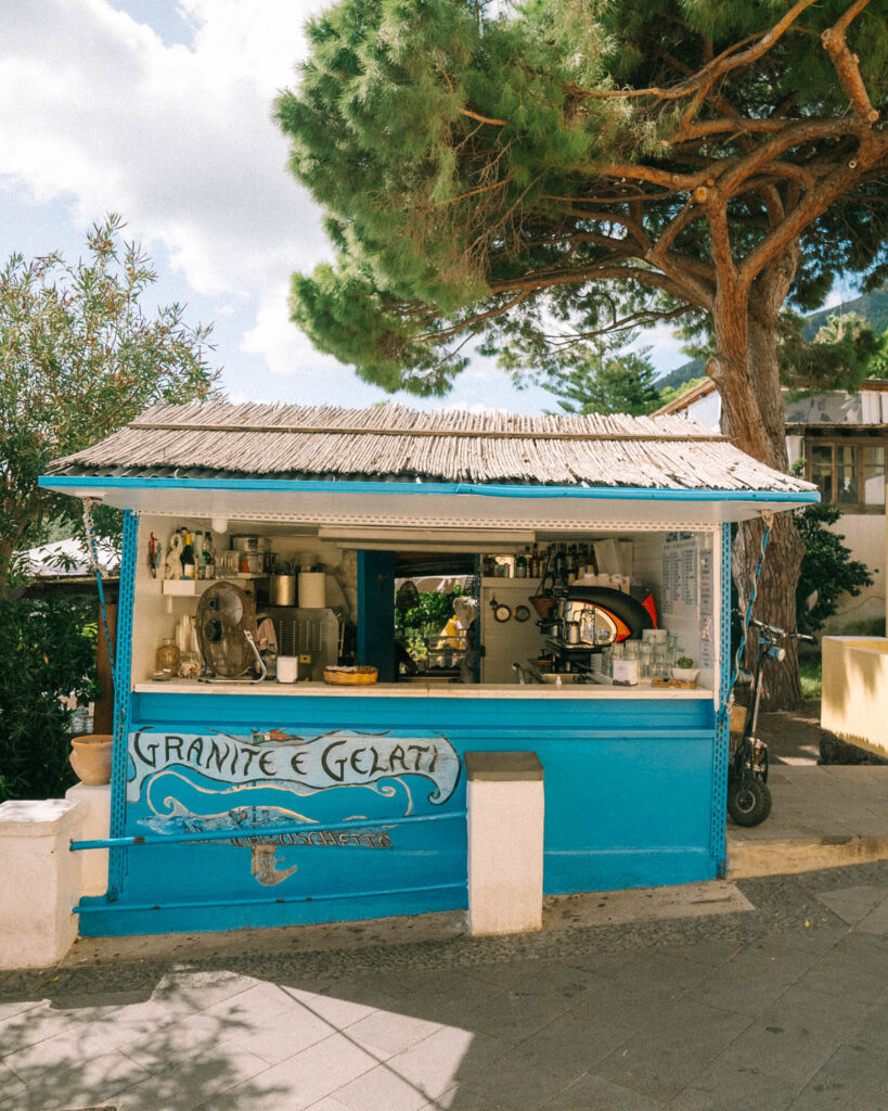granita kiosk santa marina salina eolie islands 