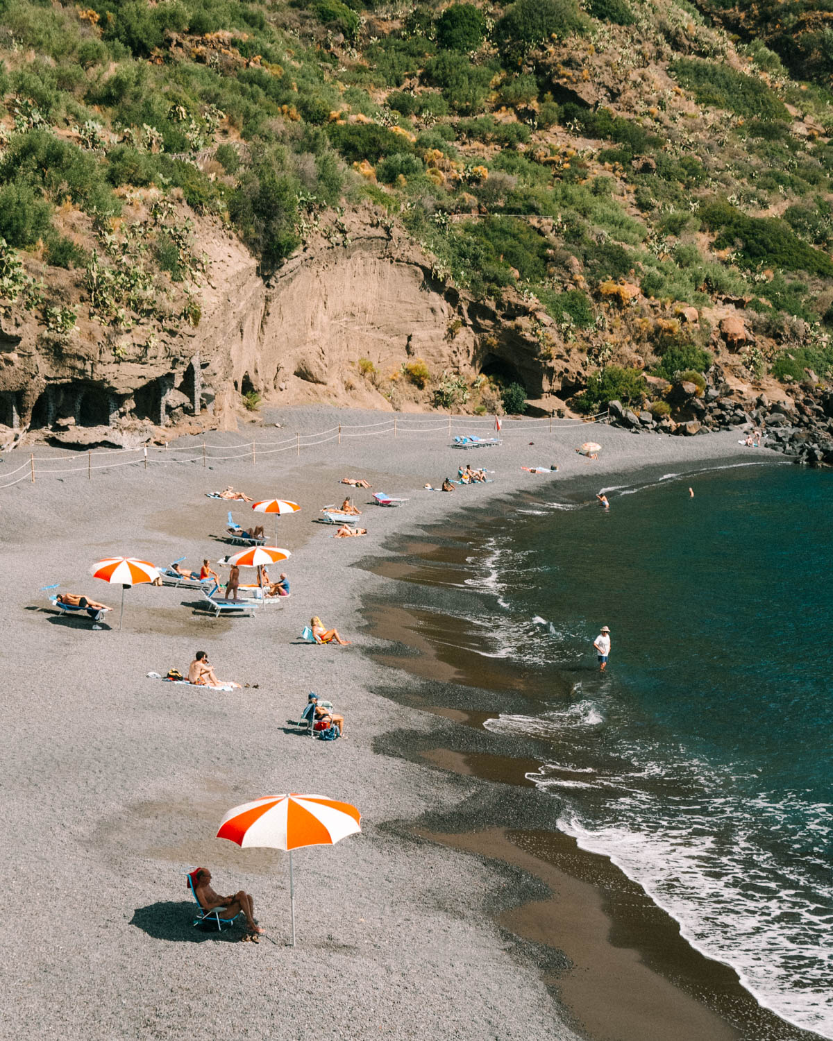 Rinella beach in Salina, one of the best places to visit in Sicily