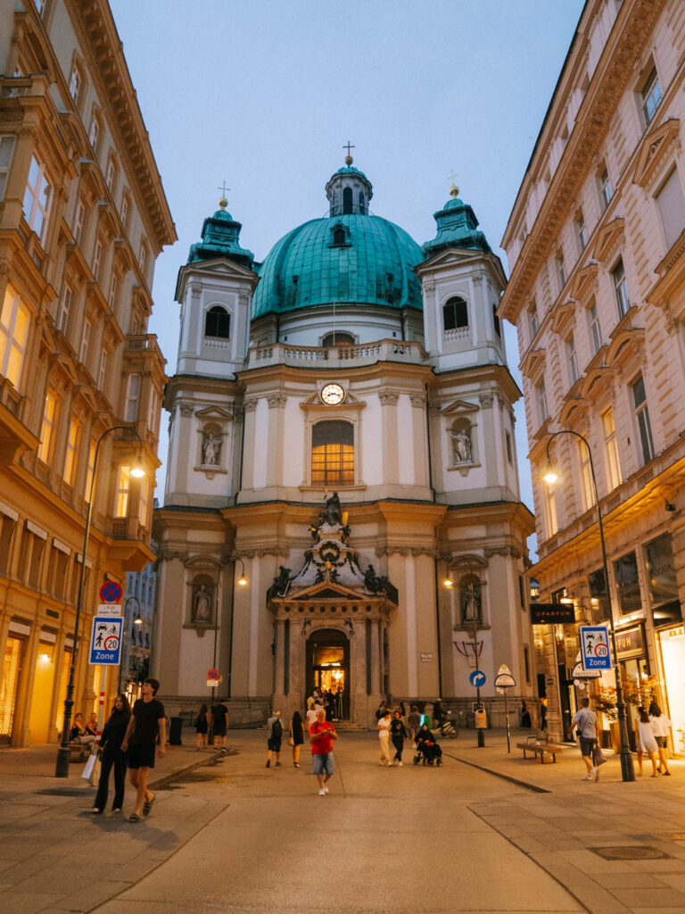 St Peters cathedral vienna in the evening light