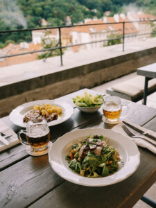 Traditional Czheck food at Kuchyn restaurant Prague