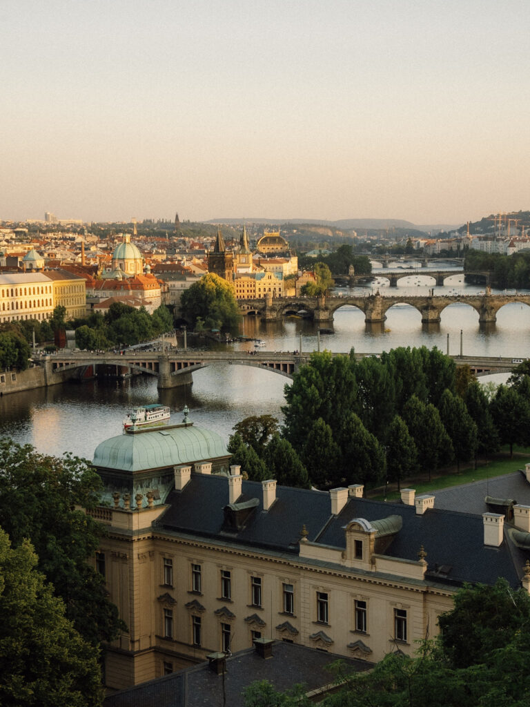 Sunset view point at Letná Park Prague
