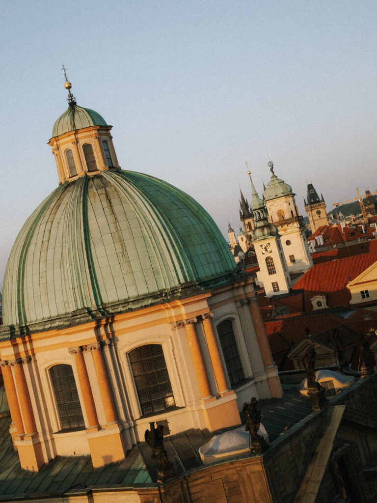 Old Town Bridge Tower sunset view prague