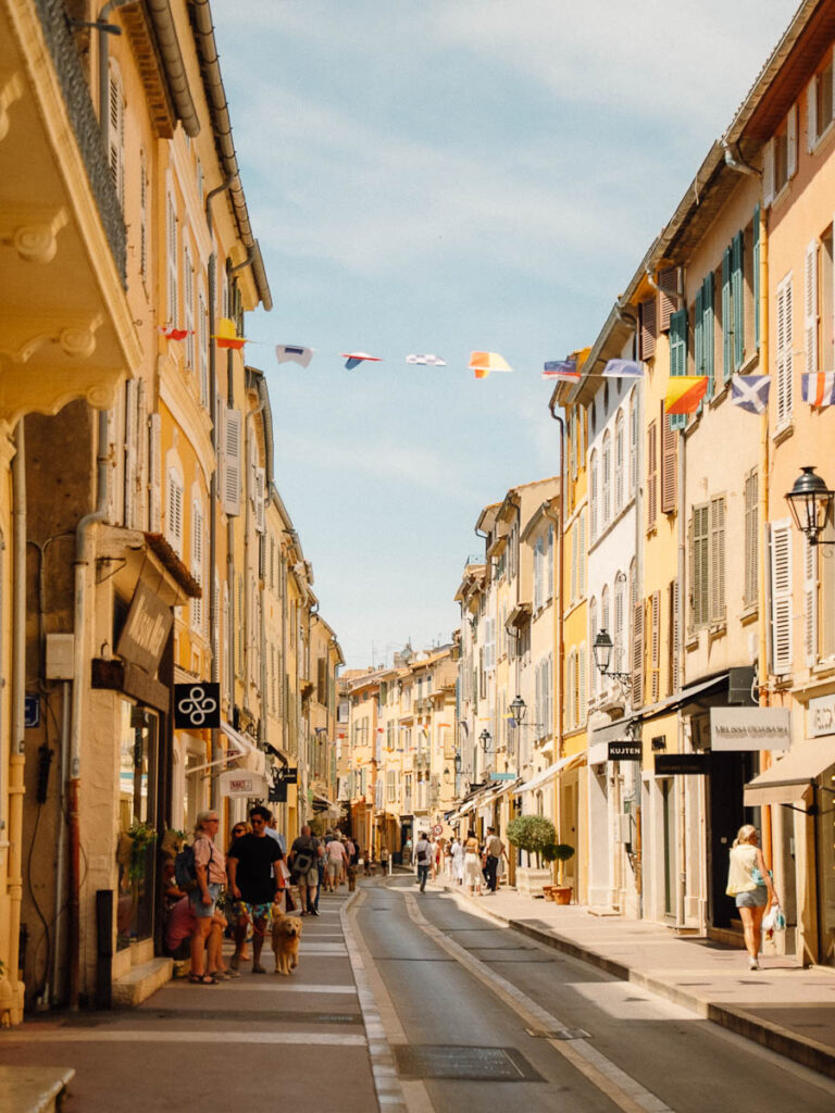 streets of Saint Tropez old town, South of France