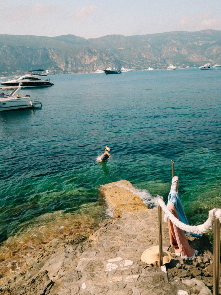 swimming spot along the sentier du littoral cap ferrat coastal walk