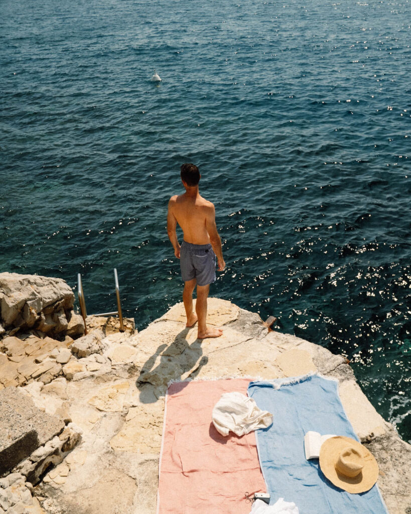 sea ladder on the Saint-Jean-Cap-Ferrat coastal walk