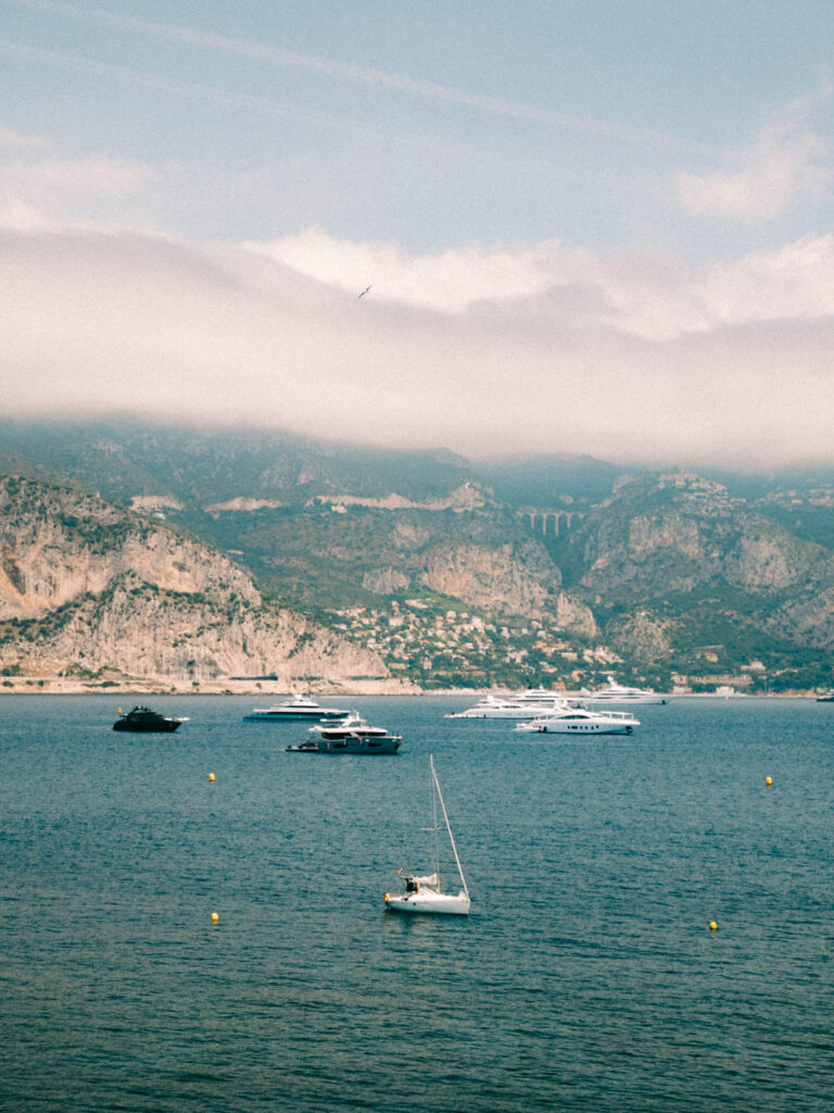 View along the French Riviera in summer 